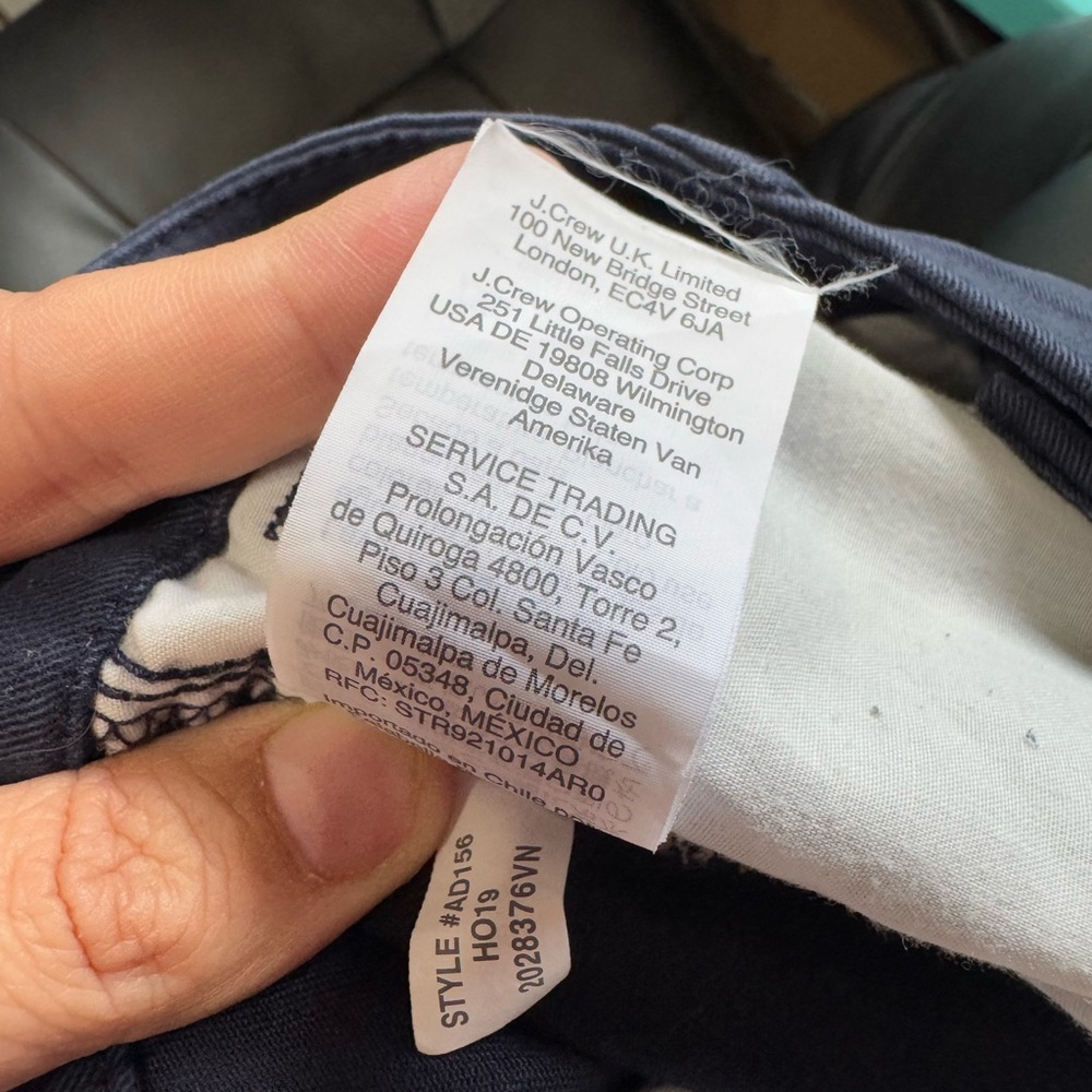 J Crew Womens Chino Pants Size 10 Navy Career Office Business Everyday Staple - Picture 5 of 5